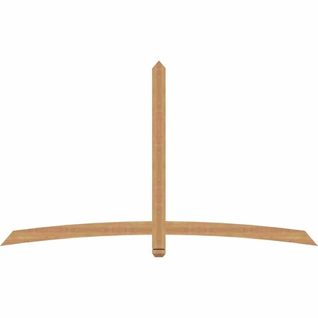 Ekena Millwork Bellingham Timber Gable Bracket, Western Red Cedar, 84"W x 49"H x 1 1/2"D x 3 1/2"F, 14/12 Pitch GBW084X49X0204BEL00SWR